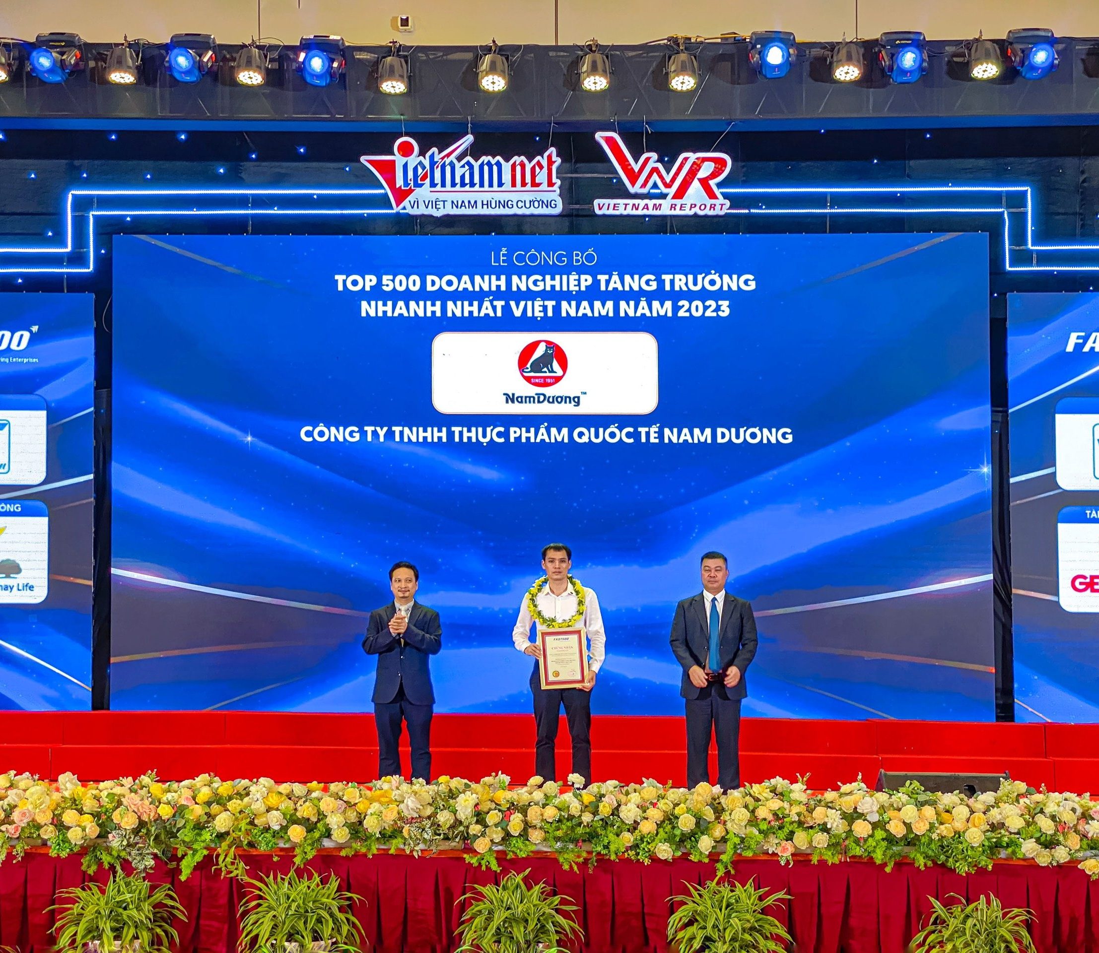 Nam Dương ghi danh trong BXH Top 500 Doanh nghiệp <br> tăng trưởng nhanh nhất Việt Nam năm 2023